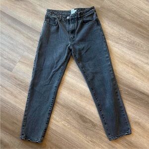 Princess Polly mid -waisted straight leg mom jeans with distress